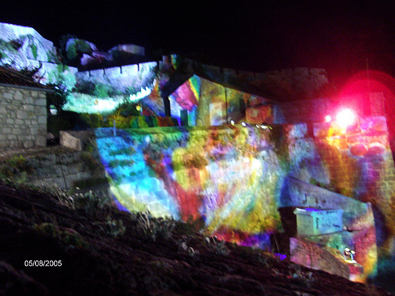 Light Art on Knin Fortress