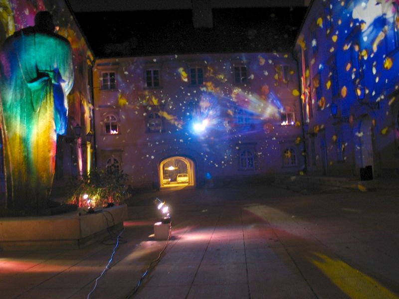 Creative Lighting of the Atrium of the Gallery Klovicyevi Dvori